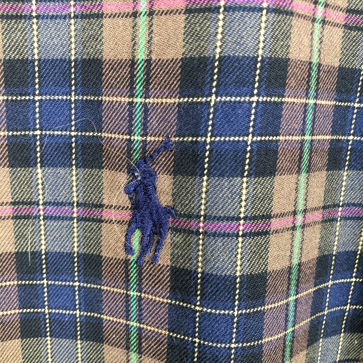Ralph Lauren Classic Fit Long Sleeve Button Down Check Shirt Men's XL cotton black type Vintage Second Hand