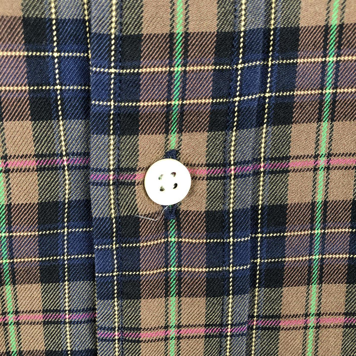 Ralph Lauren Classic Fit Long Sleeve Button Down Check Shirt Men's XL cotton black type Vintage Second Hand
