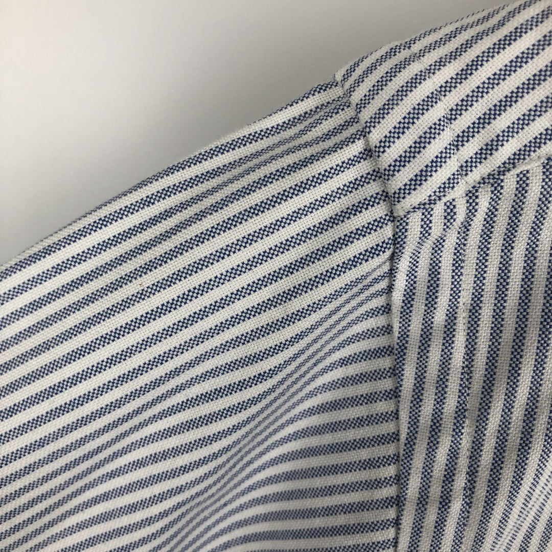Ralph Lauren long sleeve button down striped shirt, men's size L cotton white type Vintage Second Hand