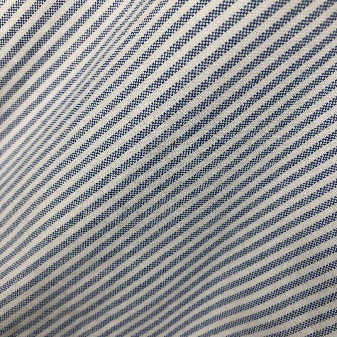 Ralph Lauren long sleeve button down striped shirt, men's size L cotton white type Vintage Second Hand