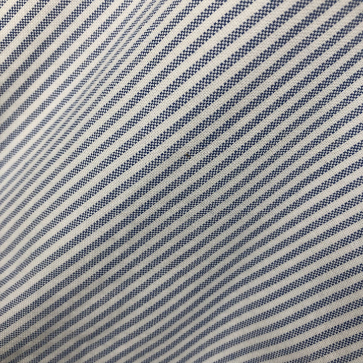 Ralph Lauren long sleeve button down striped shirt, men's size L cotton white type Vintage Second Hand