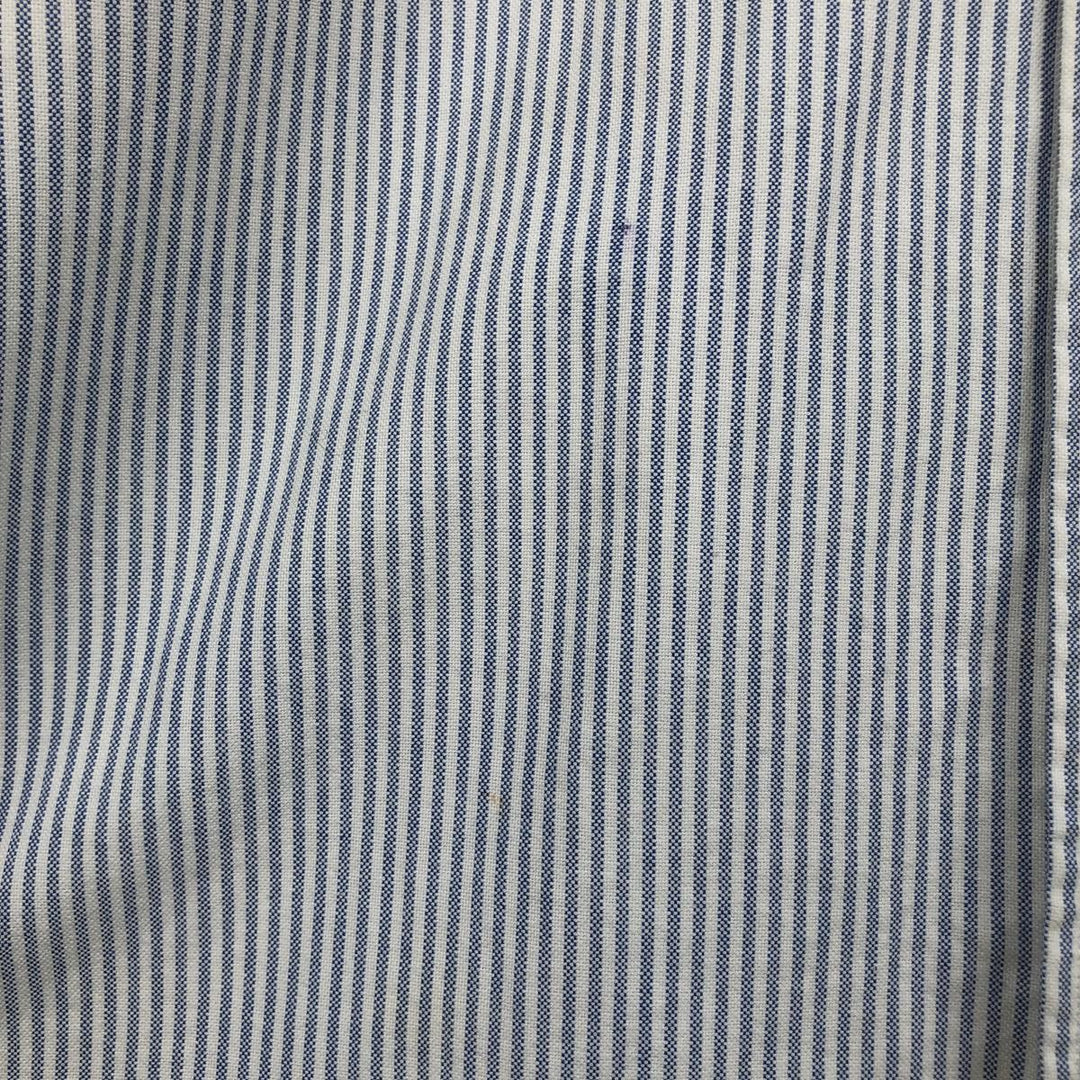Ralph Lauren long sleeve button down striped shirt, men's size L cotton white type Vintage Second Hand