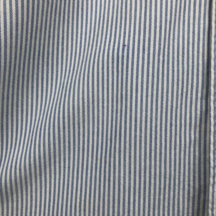 Ralph Lauren long sleeve button down striped shirt, men's size L cotton white type Vintage Second Hand