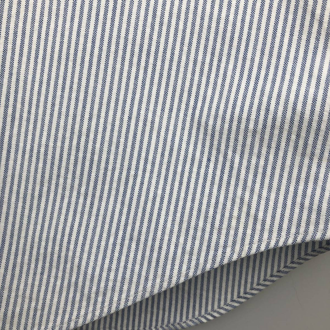Ralph Lauren long sleeve button down striped shirt, men's size L cotton white type Vintage Second Hand