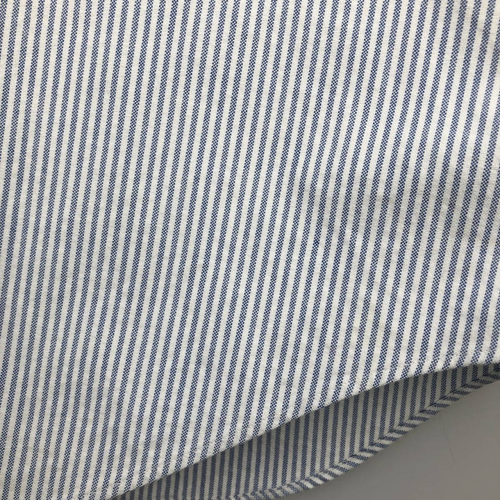 Ralph Lauren long sleeve button down striped shirt, men's size L cotton white type Vintage Second Hand