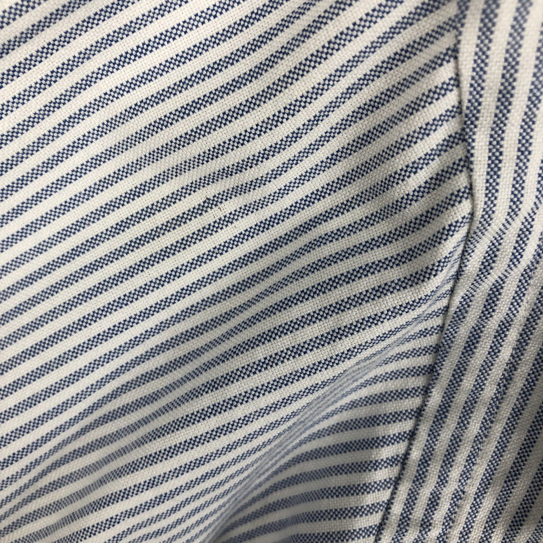 Ralph Lauren long sleeve button down striped shirt, men's size L cotton white type Vintage Second Hand