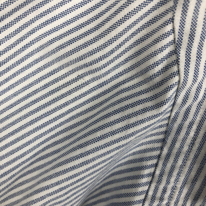Ralph Lauren long sleeve button down striped shirt, men's size L cotton white type Vintage Second Hand