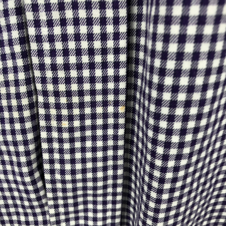 Ralph Lauren GOLF TILDEN Gingham Check Long-Sleeve Button-Down Check Shirt, Men's Size L (approx.) cotton purple type Vintage Second Hand