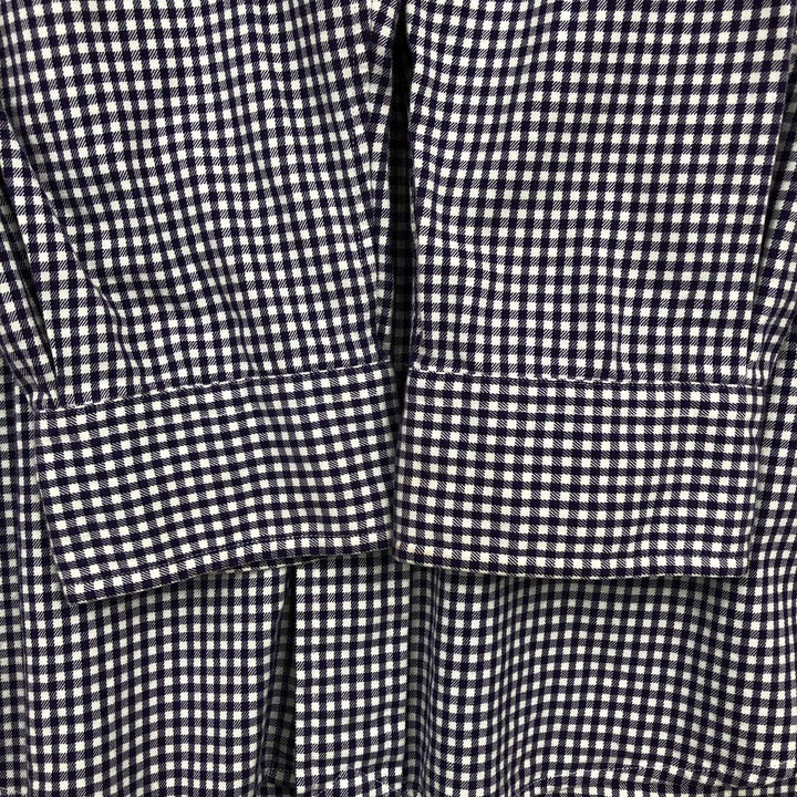 Ralph Lauren GOLF TILDEN Gingham Check Long-Sleeve Button-Down Check Shirt, Men's Size L (approx.) cotton purple type Vintage Second Hand