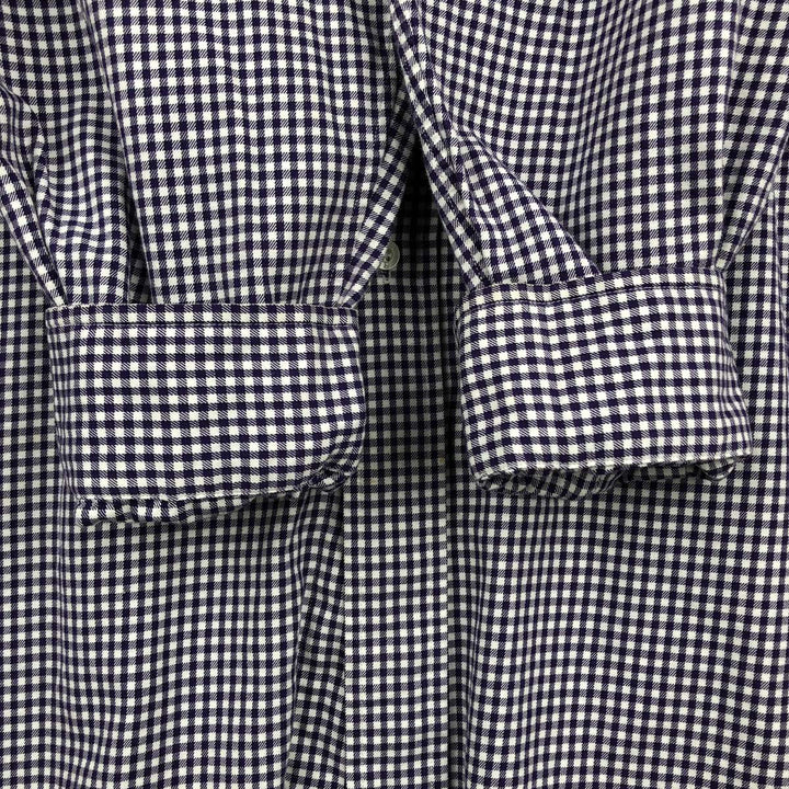 Ralph Lauren GOLF TILDEN Gingham Check Long-Sleeve Button-Down Check Shirt, Men's Size L (approx.) cotton purple type Vintage Second Hand