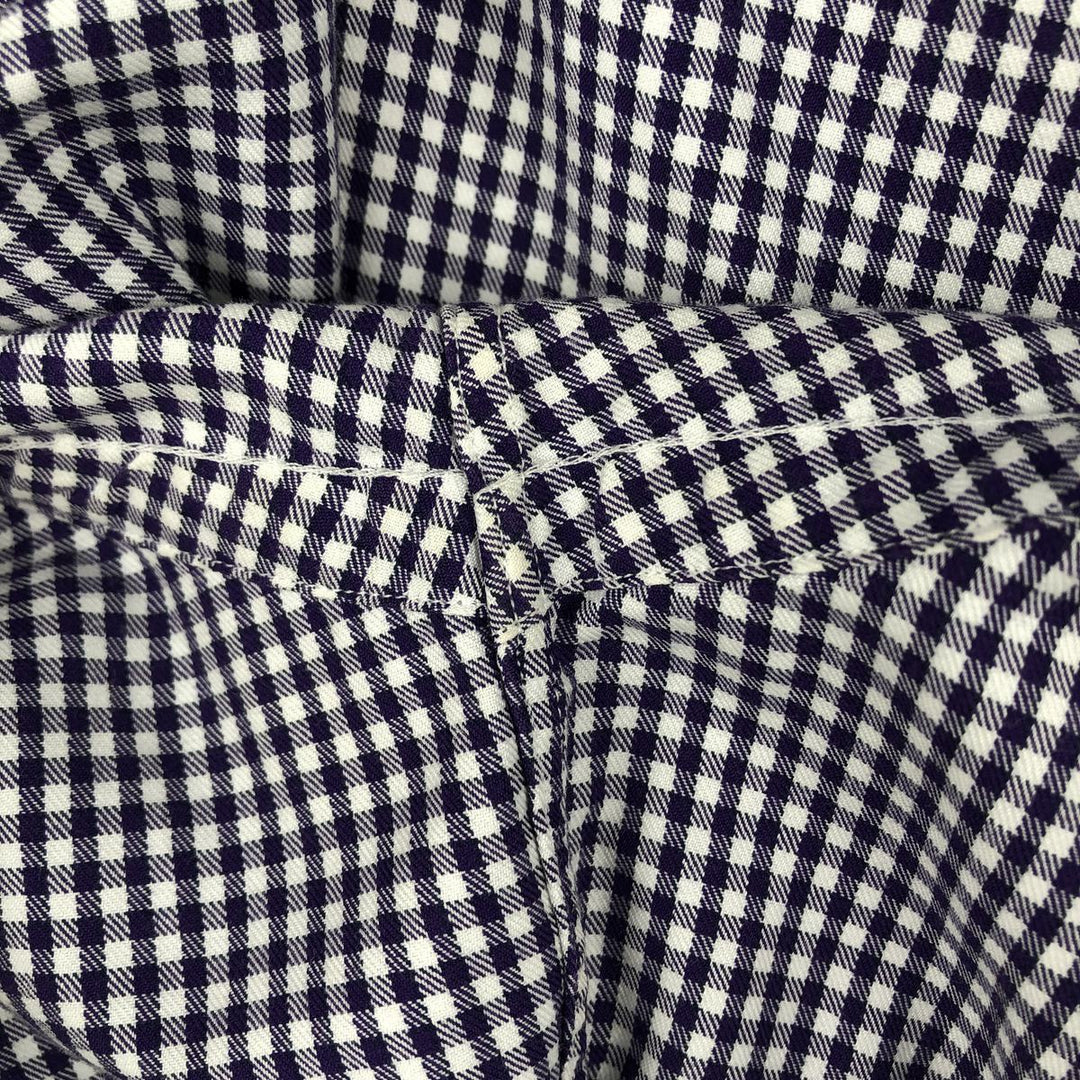 Ralph Lauren GOLF TILDEN Gingham Check Long-Sleeve Button-Down Check Shirt, Men's Size L (approx.) cotton purple type Vintage Second Hand