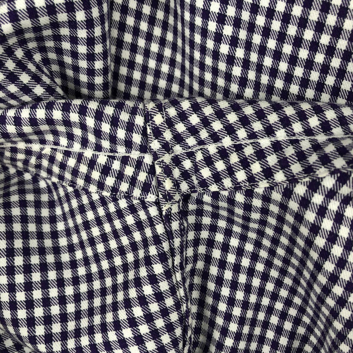 Ralph Lauren GOLF TILDEN Gingham Check Long-Sleeve Button-Down Check Shirt, Men's Size L (approx.) cotton purple type Vintage Second Hand