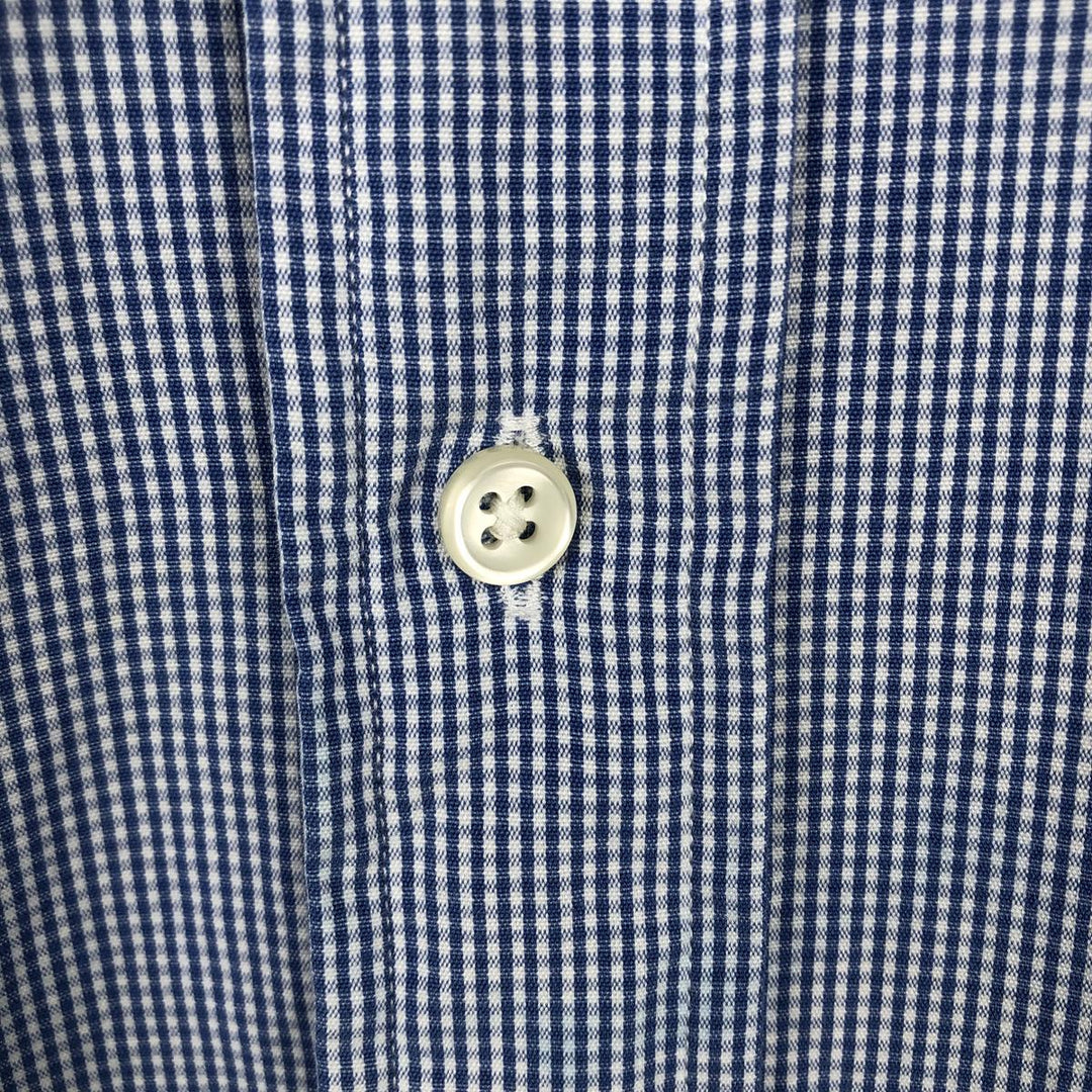 Ralph Lauren BLAKE long sleeve button down check shirt, men's size M cotton Blue type light blue Vintage Second Hand