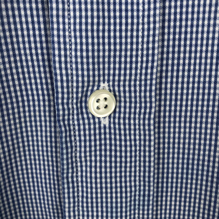 Ralph Lauren BLAKE long sleeve button down check shirt, men's size M cotton Blue type light blue Vintage Second Hand