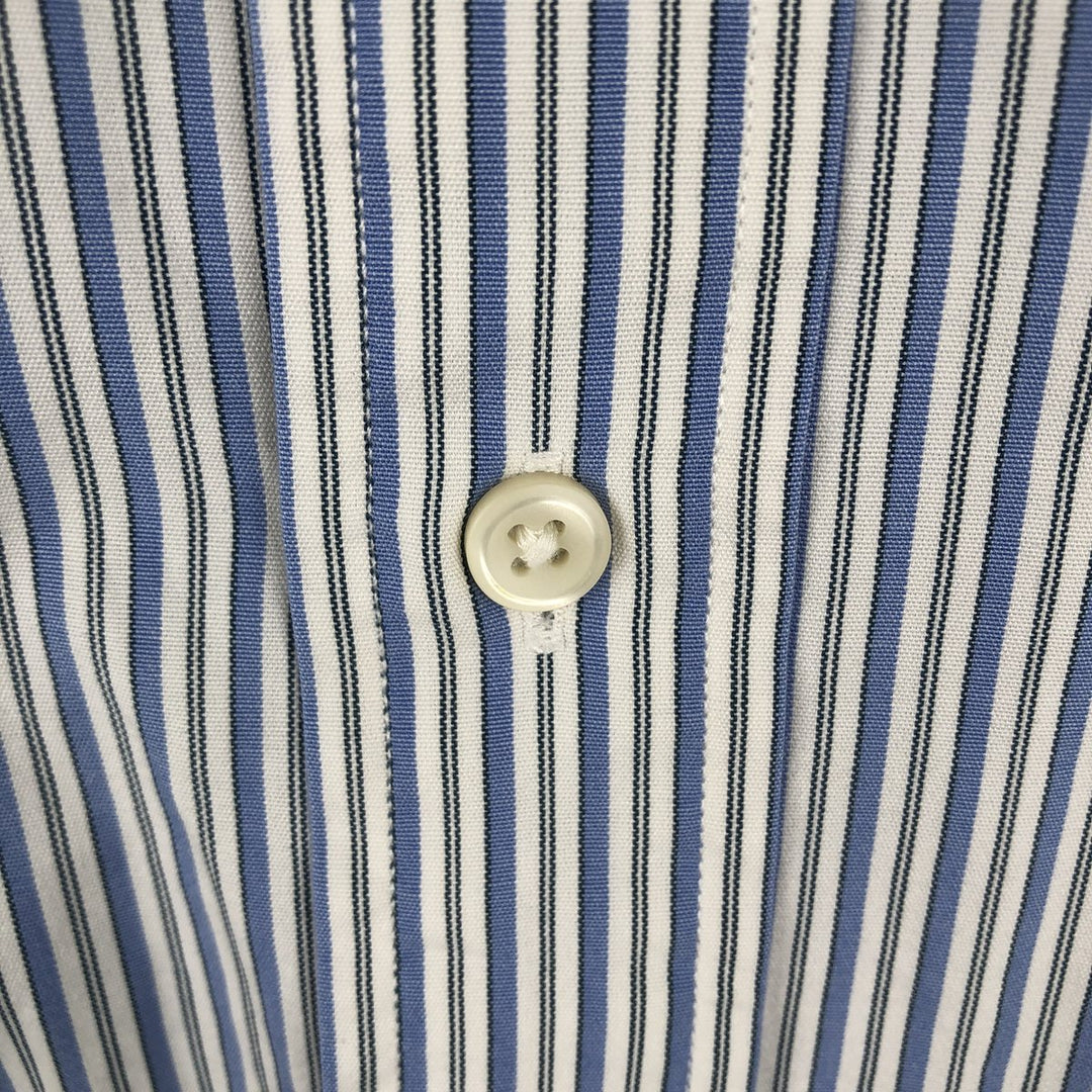 Ralph Lauren Classic Fit Multi-Stripe Long Sleeve Button-Down Striped Shirt, Men's Size L cotton white type Vintage Second Hand