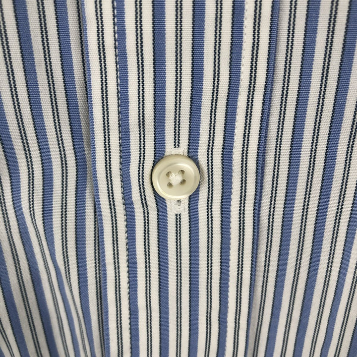 Ralph Lauren Classic Fit Multi-Stripe Long Sleeve Button-Down Striped Shirt, Men's Size L cotton white type Vintage Second Hand
