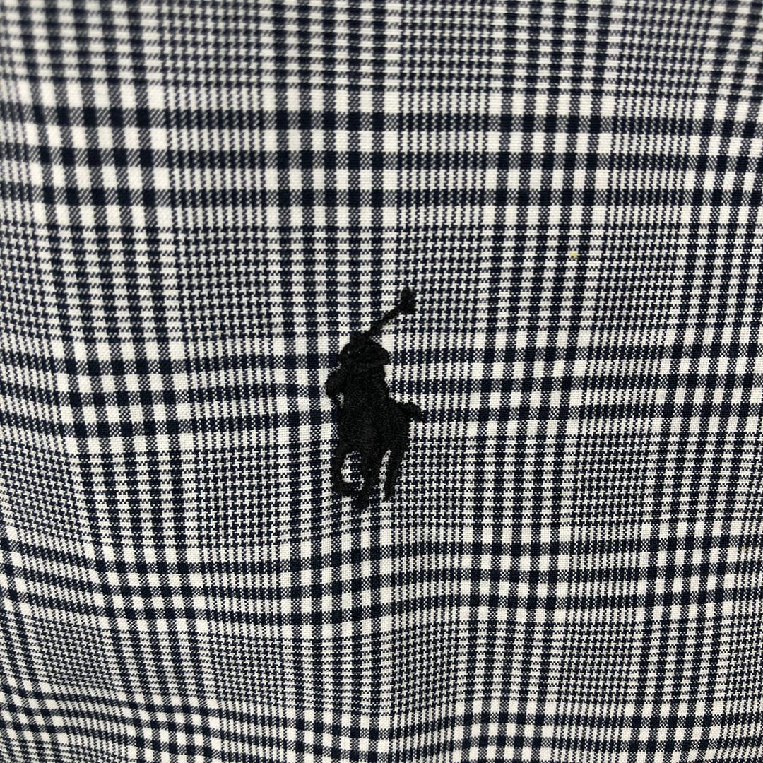 Ralph Lauren Classic Fit Long Sleeve Button Down Check Shirt Men's XXL cotton black type Vintage Second Hand