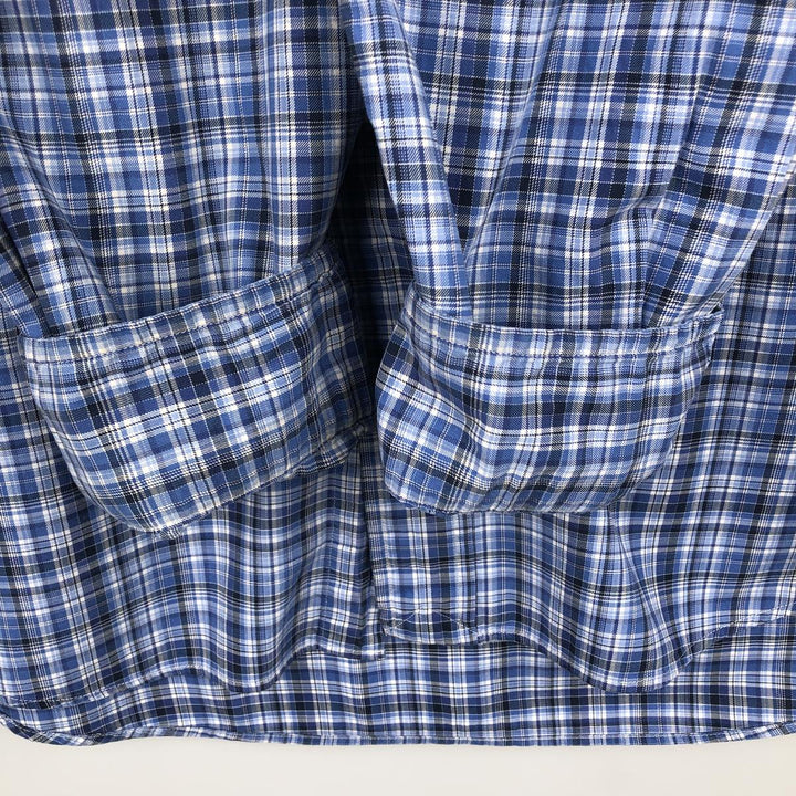 Ralph Lauren Classic Fit Long Sleeve Button Down Check Shirt, Men's Size L cotton Blue type light blue Vintage Second Hand