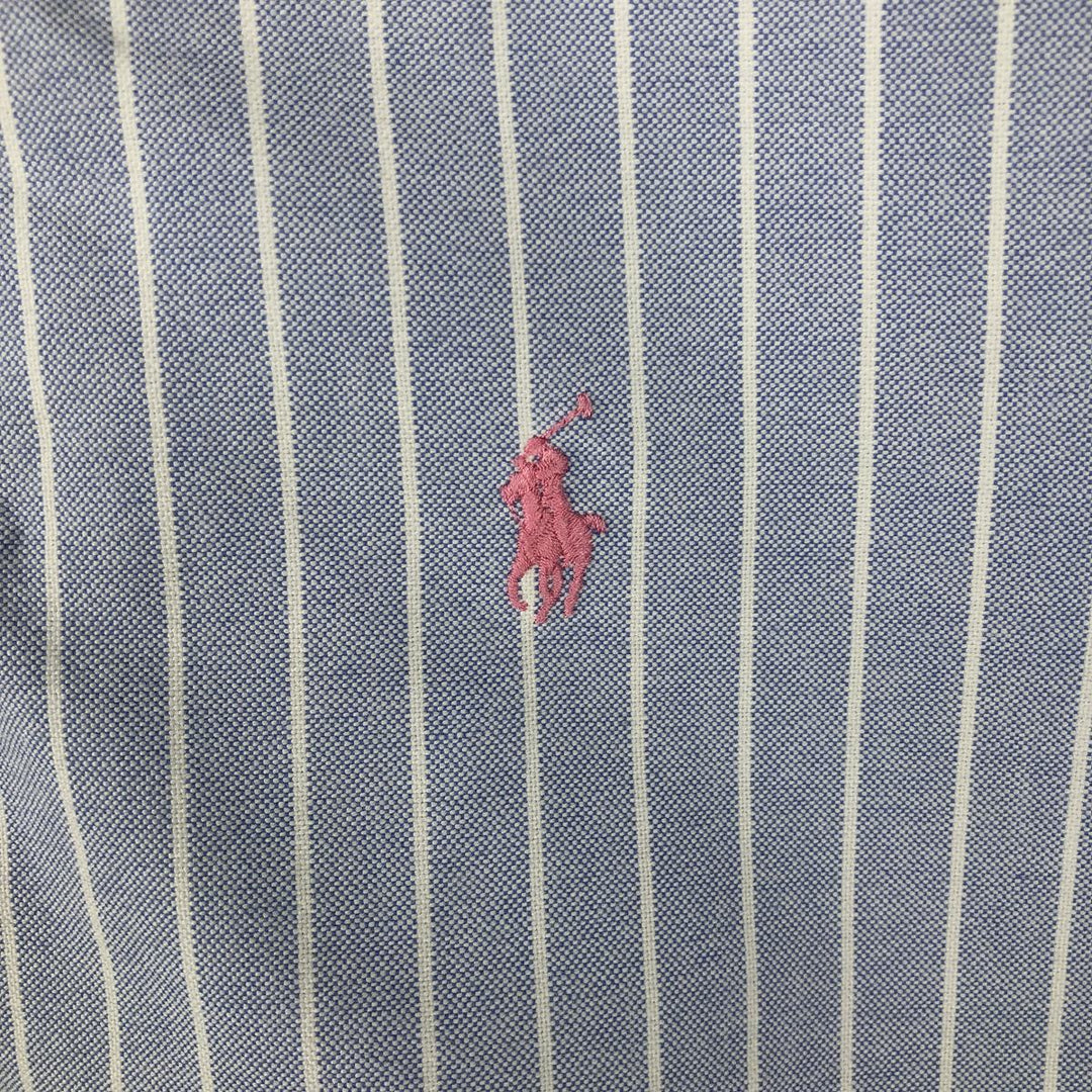 Ralph Lauren Classic Fit Long Sleeve Button Down Striped Shirt, Men's Size L cotton blue type Vintage Second Hand