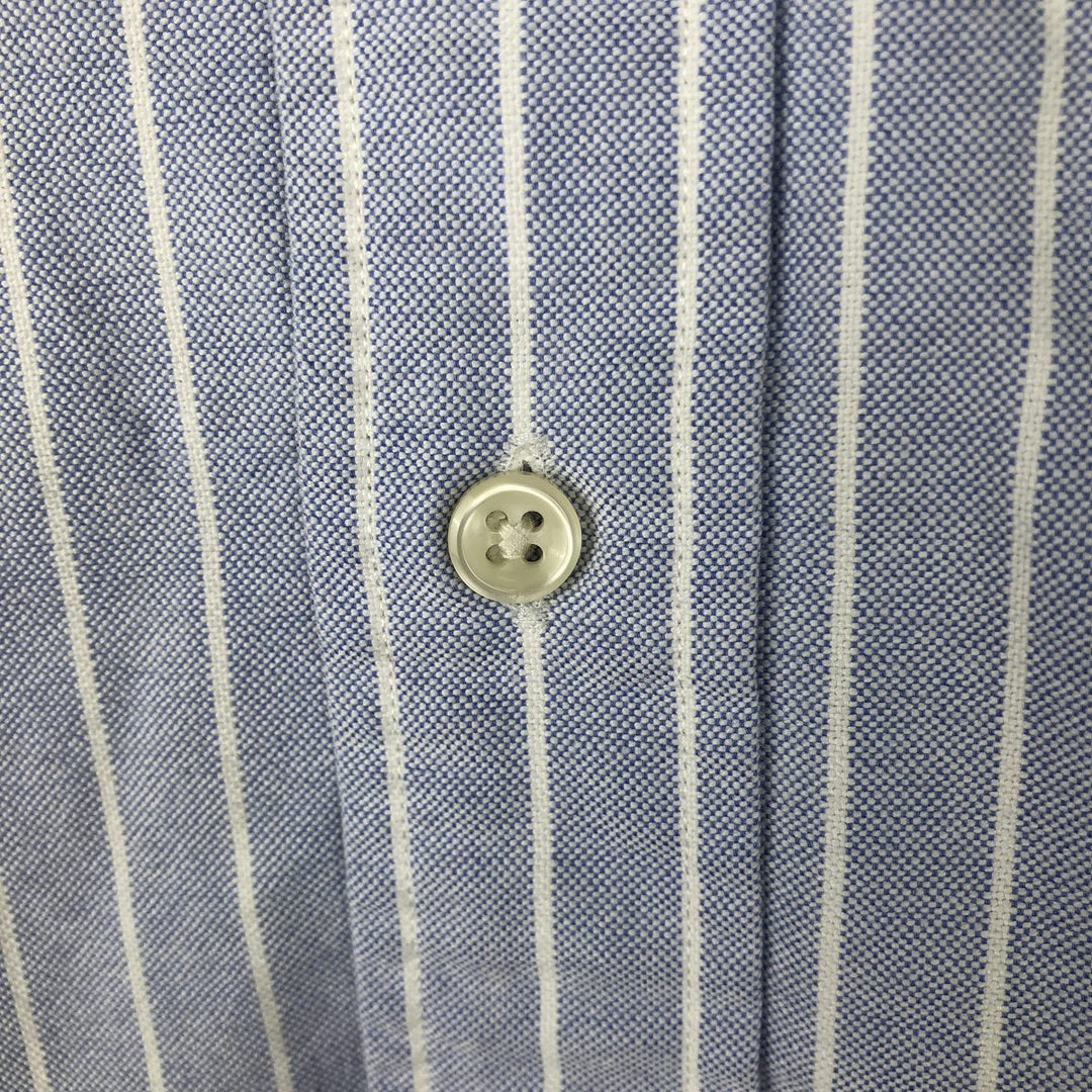 Ralph Lauren Classic Fit Long Sleeve Button Down Striped Shirt, Men's Size L cotton blue type Vintage Second Hand