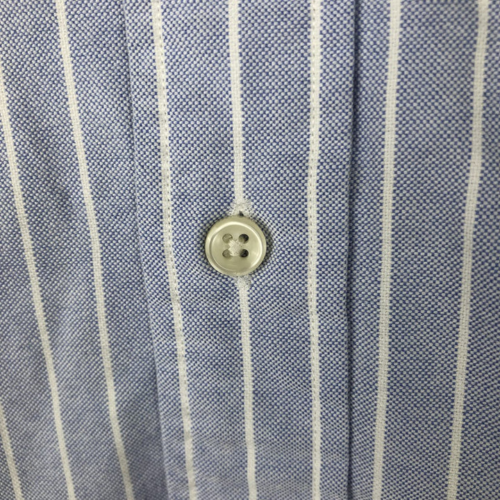 Ralph Lauren Classic Fit Long Sleeve Button Down Striped Shirt, Men's Size L cotton blue type Vintage Second Hand