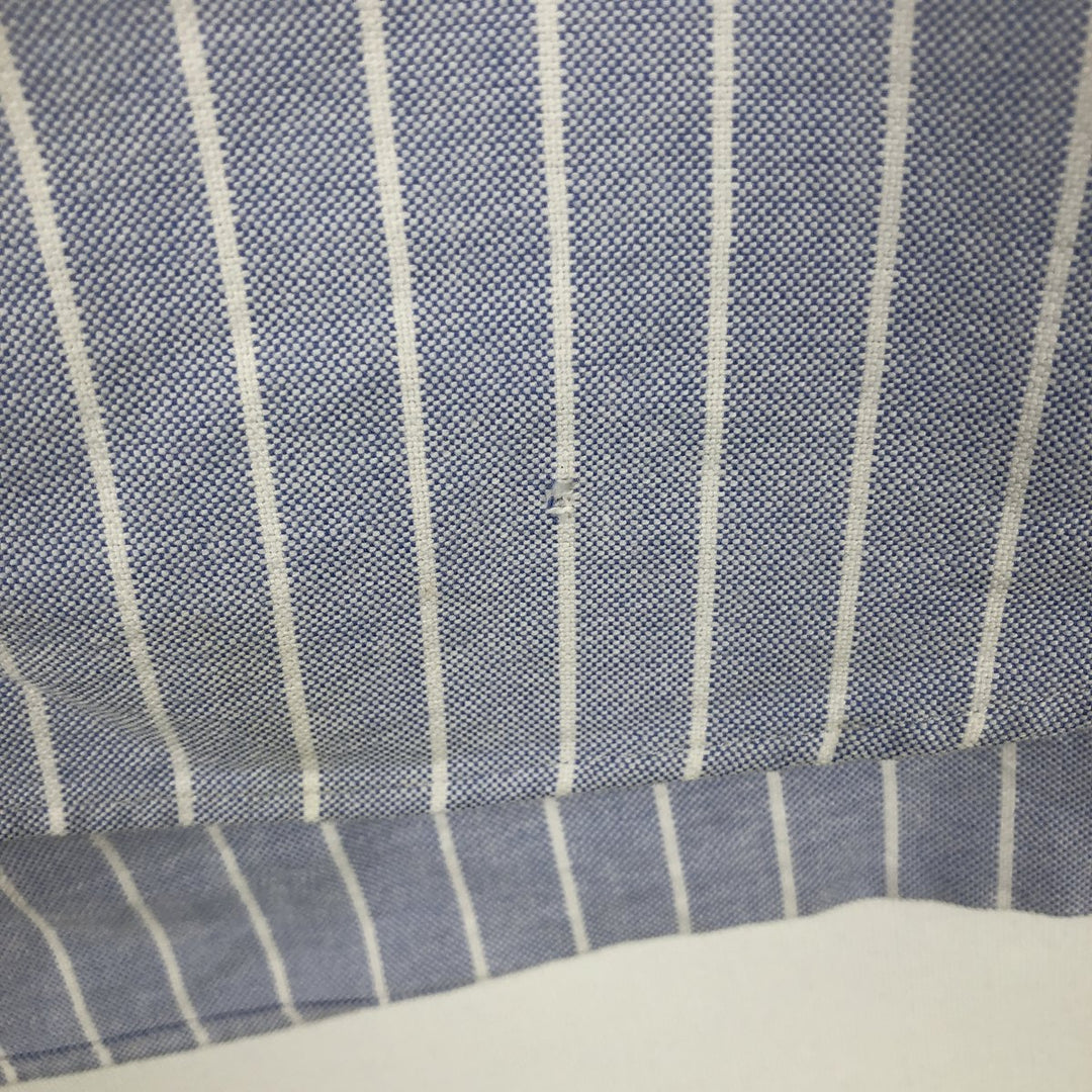 Ralph Lauren Classic Fit Long Sleeve Button Down Striped Shirt, Men's Size L cotton blue type Vintage Second Hand