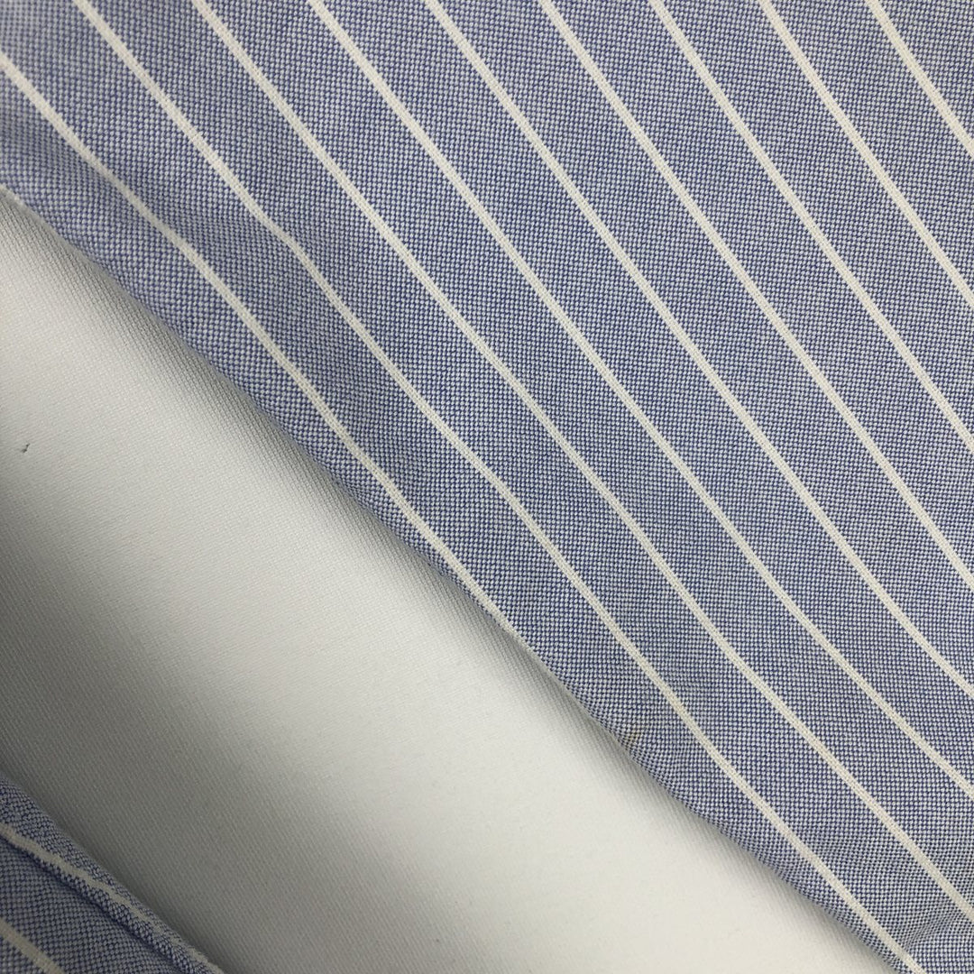 Ralph Lauren Classic Fit Long Sleeve Button Down Striped Shirt, Men's Size L cotton blue type Vintage Second Hand