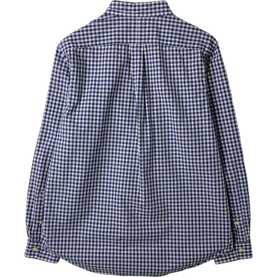 Ralph Lauren POLO RALPH LAUREN Long-Sleeve Button-Down Check Shirt, Men's Size L (approx.) cotton Purple type blue-purple Vintage Second Hand