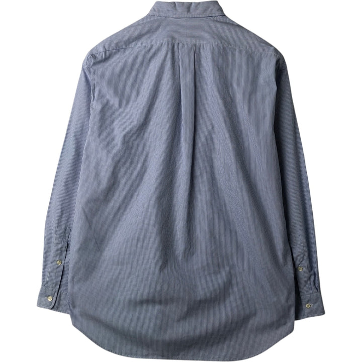 Ralph Lauren BLAKE Stripe Pattern Long-Sleeve Button-Down Stripe Shirt, Men's Size L (approx.) cotton blue type Vintage Second Hand