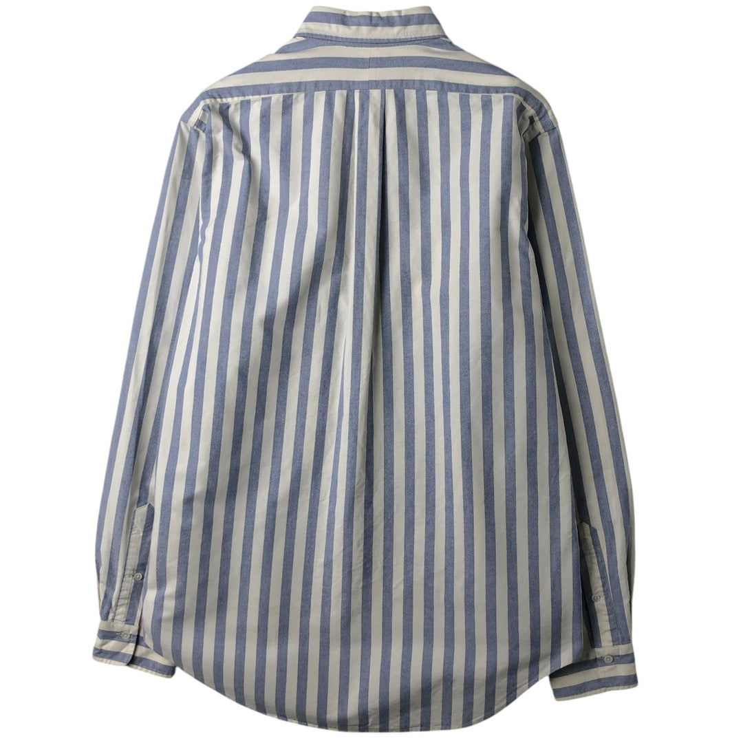 Ralph Lauren long sleeve button down striped shirt, men's size L cotton Purple type blue-purple Vintage Second Hand