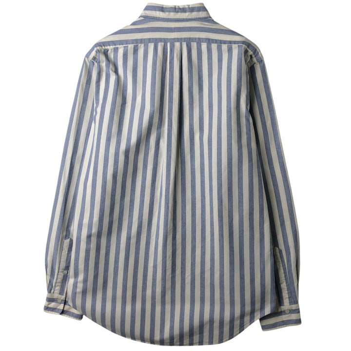 Ralph Lauren long sleeve button down striped shirt, men's size L cotton Purple type blue-purple Vintage Second Hand