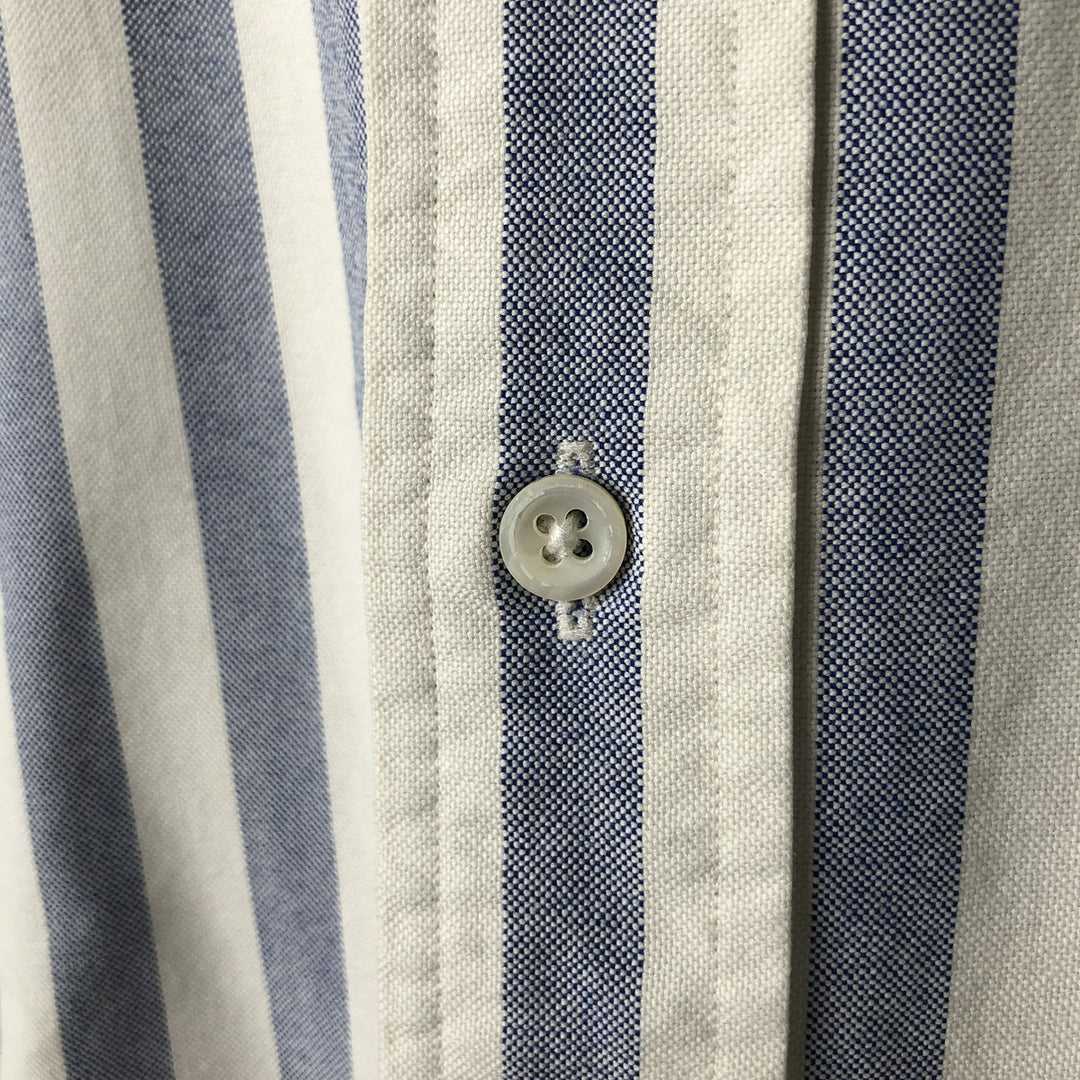 Ralph Lauren long sleeve button down striped shirt, men's size L cotton Purple type blue-purple Vintage Second Hand