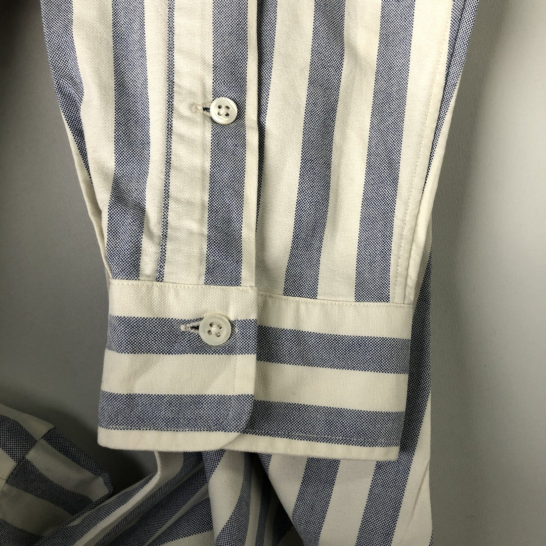 Ralph Lauren long sleeve button down striped shirt, men's size L cotton Purple type blue-purple Vintage Second Hand