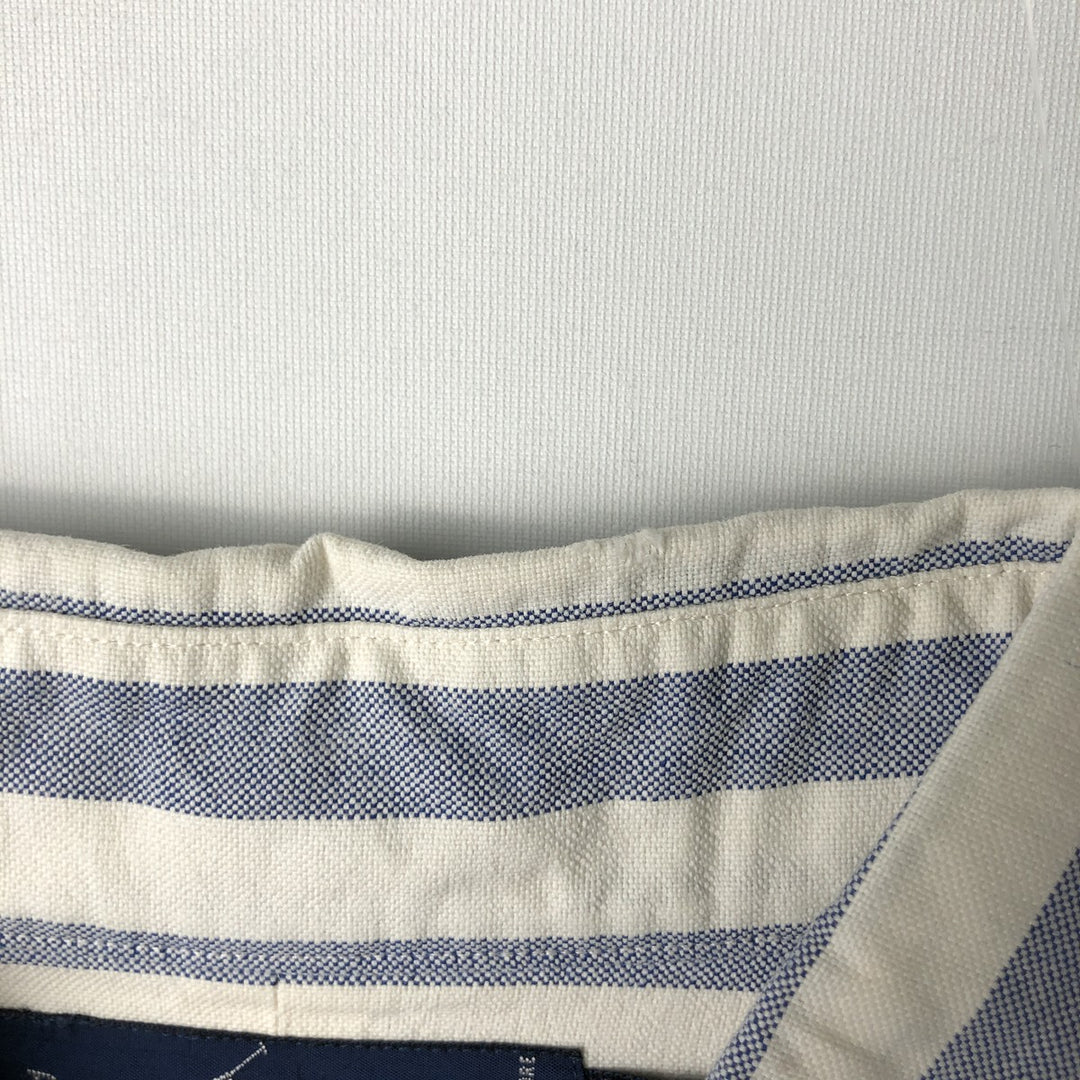 Ralph Lauren long sleeve button down striped shirt, men's size L cotton Purple type blue-purple Vintage Second Hand