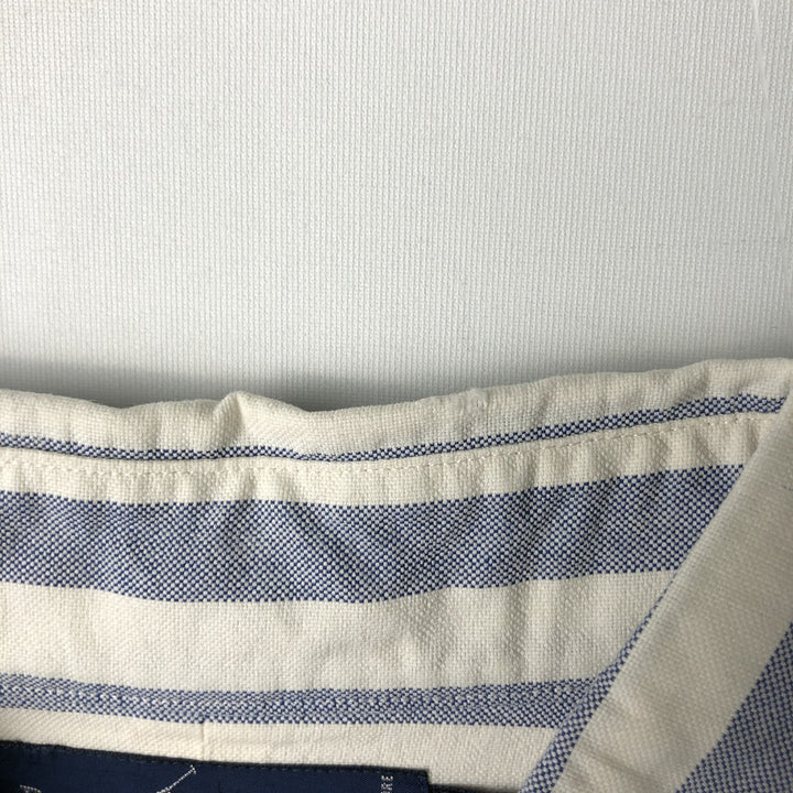 Ralph Lauren long sleeve button down striped shirt, men's size L cotton Purple type blue-purple Vintage Second Hand