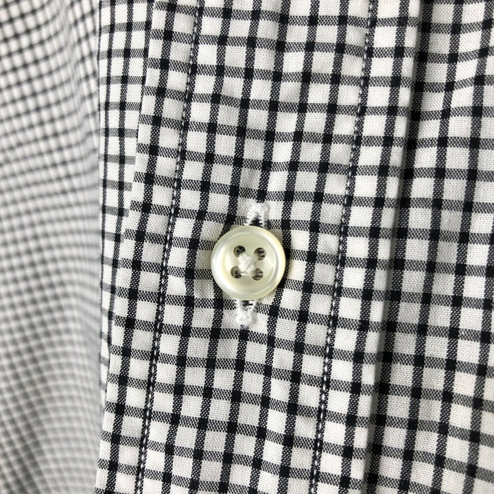 Ralph Lauren BLAKE long sleeve button down check shirt, men's size L cotton white type Vintage Second Hand