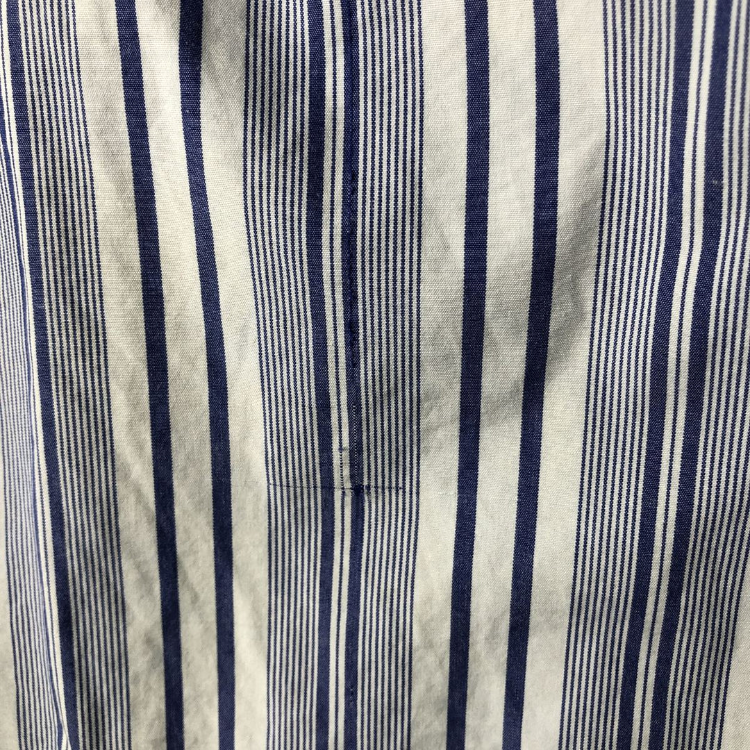 Ralph Lauren GOLF BLAKE Stripe Pattern Long-Sleeve Button-Down Stripe Shirt, Men's Size L (approx.) cotton Purple type blue-purple Vintage Second Hand