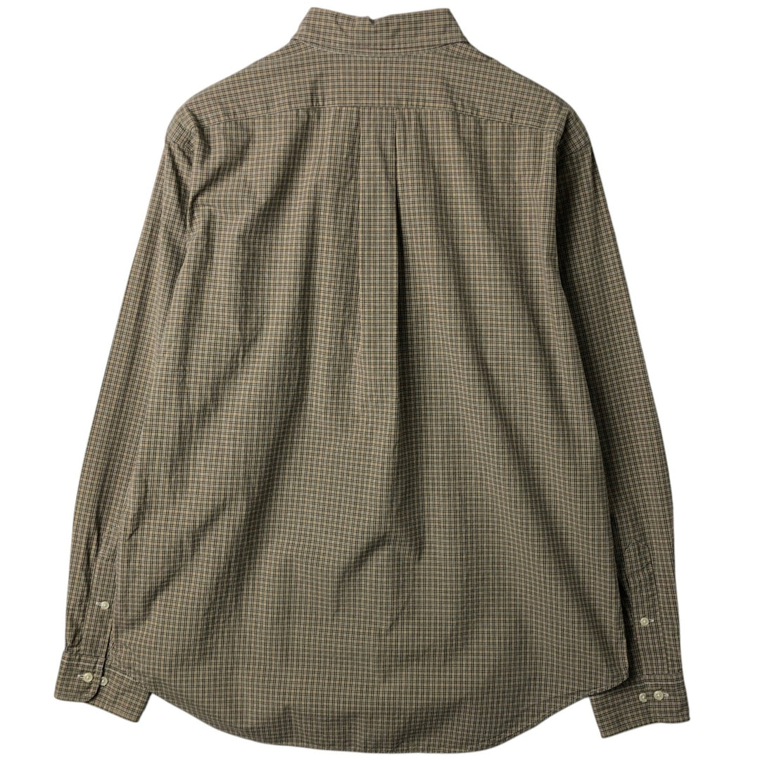 Ralph Lauren Classic Fit Long Sleeve Button Down Check Shirt, Men's Size L cotton brown type Vintage Second Hand