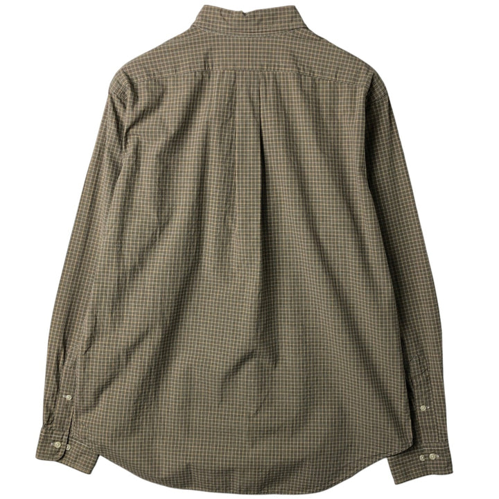 Ralph Lauren Classic Fit Long Sleeve Button Down Check Shirt, Men's Size L cotton brown type Vintage Second Hand