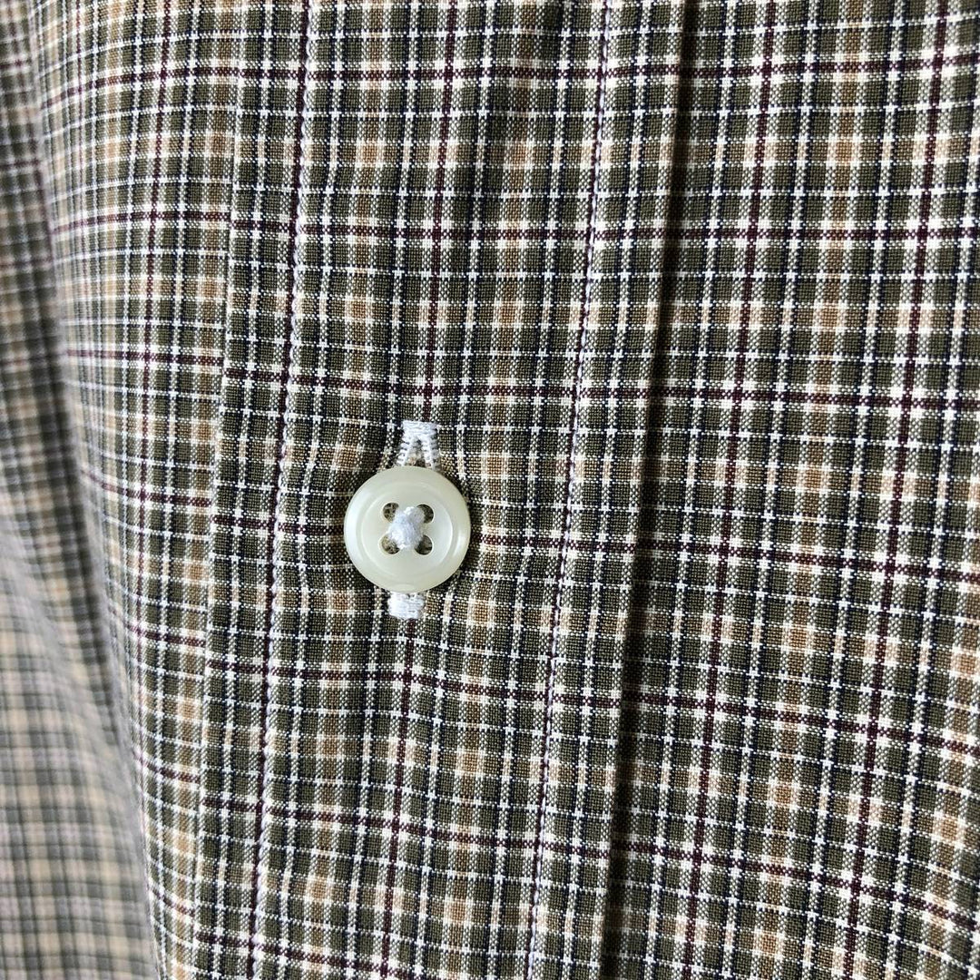 Ralph Lauren Classic Fit Long Sleeve Button Down Check Shirt, Men's Size L cotton brown type Vintage Second Hand