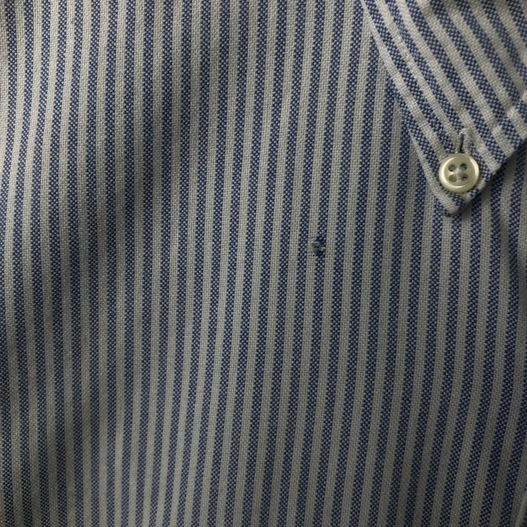 Ralph Lauren long sleeve button down striped shirt, men's size L cotton white type Vintage Second Hand