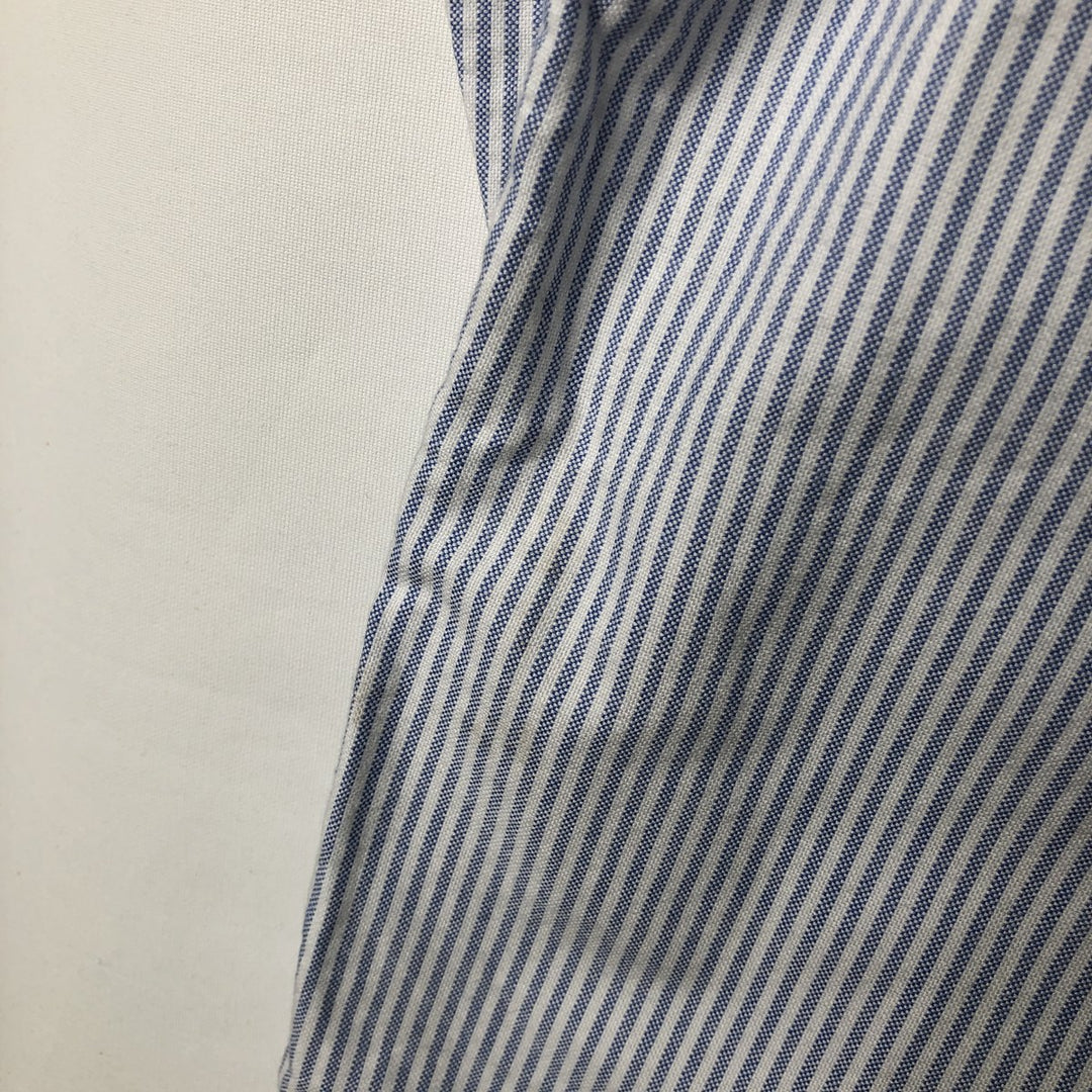 Ralph Lauren long sleeve button down striped shirt, men's size L cotton white type Vintage Second Hand