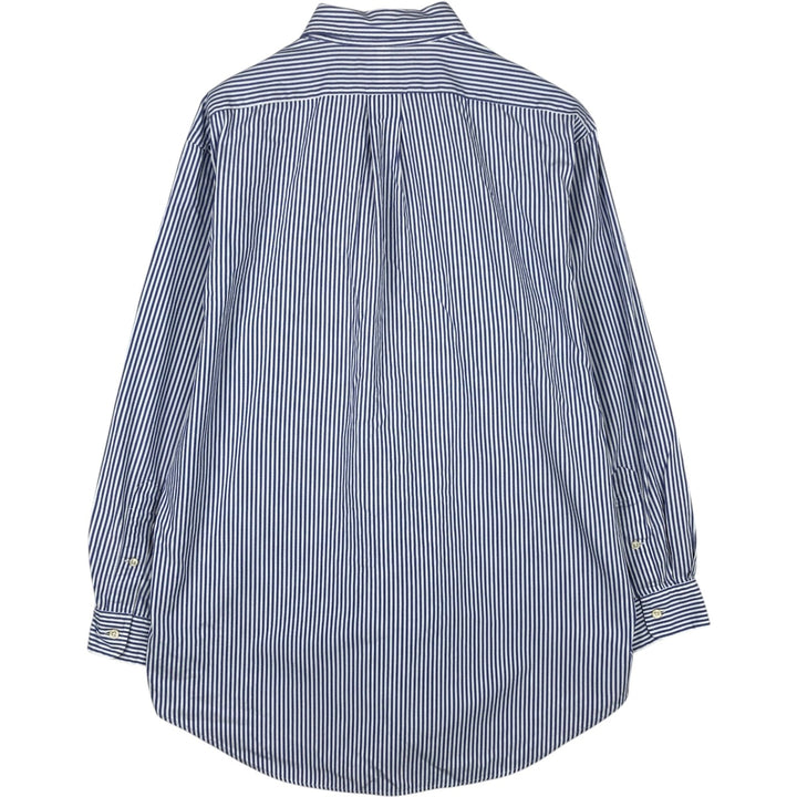 Ralph Lauren YARMOUTH Long Sleeve Button-Down Striped Shirt, Men's Size L cotton white type Vintage Second Hand