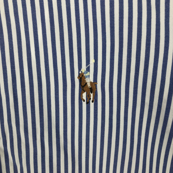 Ralph Lauren YARMOUTH Long Sleeve Button-Down Striped Shirt, Men's Size L cotton white type Vintage Second Hand
