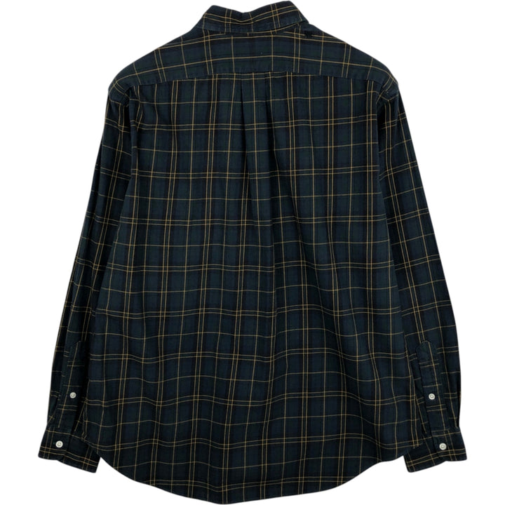 Ralph Lauren Classic Fit Long Sleeve Button Down Check Shirt, Men's Size L cotton green type Vintage Second Hand