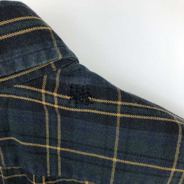 Ralph Lauren Classic Fit Long Sleeve Button Down Check Shirt, Men's Size L cotton green type Vintage Second Hand