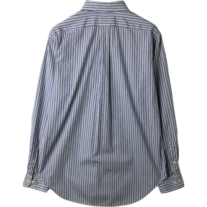 Ralph Lauren Classic Fit Multi Stripe Long Sleeve Button Down Striped Shirt Men's Size L cotton white type Vintage Second Hand