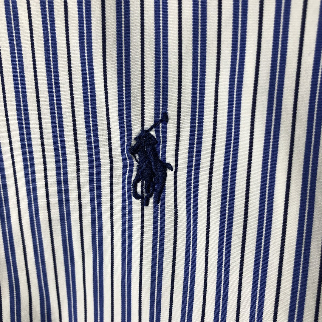 Ralph Lauren Classic Fit Multi Stripe Long Sleeve Button Down Striped Shirt Men's Size L cotton white type Vintage Second Hand