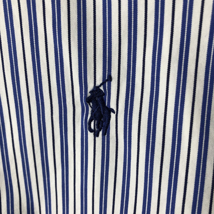 Ralph Lauren Classic Fit Multi Stripe Long Sleeve Button Down Striped Shirt Men's Size L cotton white type Vintage Second Hand
