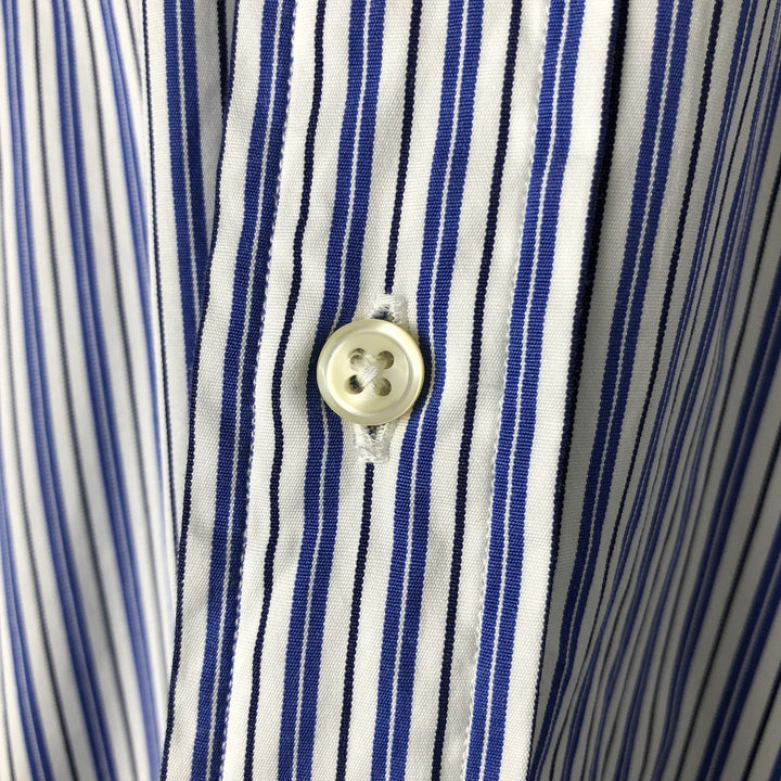 Ralph Lauren Classic Fit Multi Stripe Long Sleeve Button Down Striped Shirt Men's Size L cotton white type Vintage Second Hand